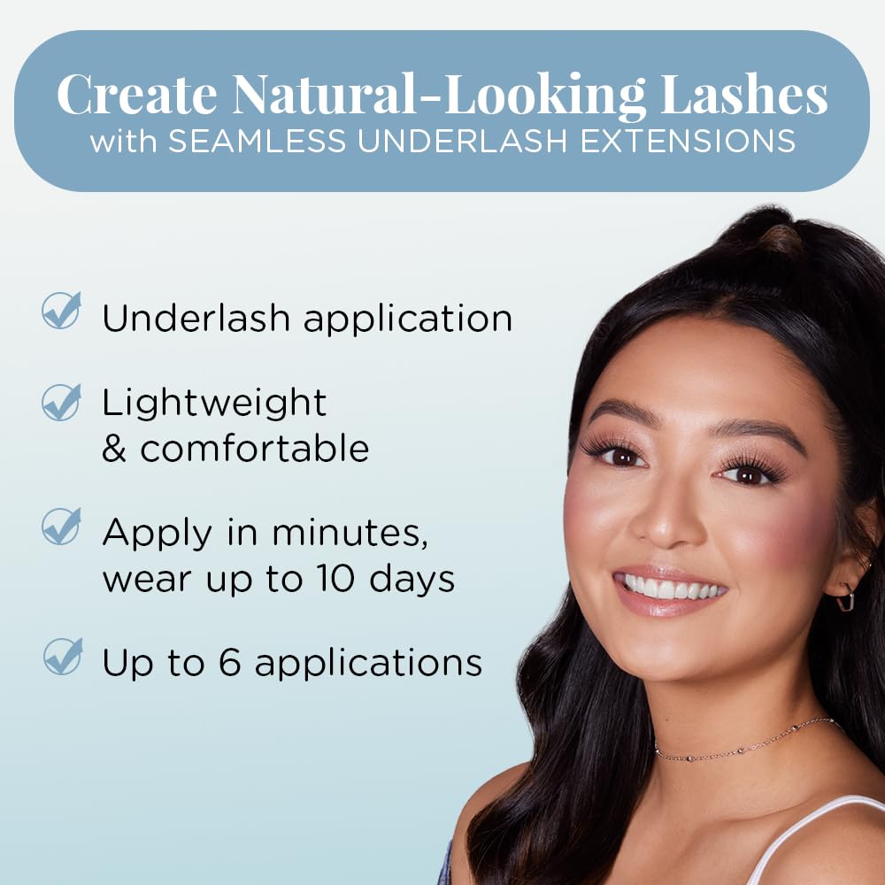 Ardell Seamless Underlash Extensions Kit, Faux Mink, 36 Assorted Lengths, Customizable DIY Lash Clusters, Includes Bond & Seal, Remover, Applicator