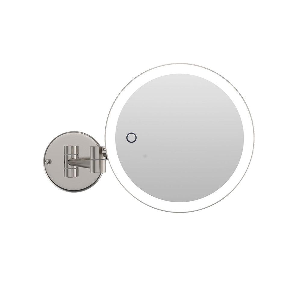 Ilios Lighting Rechargeable Round Wall Mirror Makeup Mirror 1x Magnification (RLW-001)